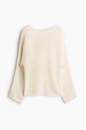 H&M Pullover mit U-Boot-Ausschnitt - White