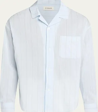 Frame Denim Mens Pyjama Multi-Stripe Shirt