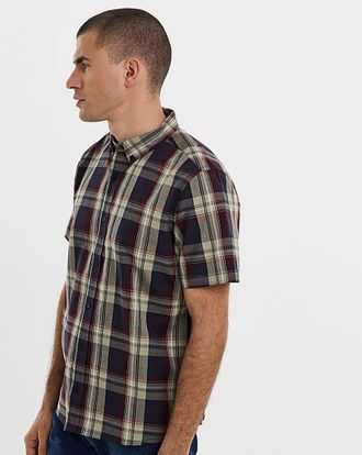 Jacamo Oxford Check Short Sleeve Shirt
