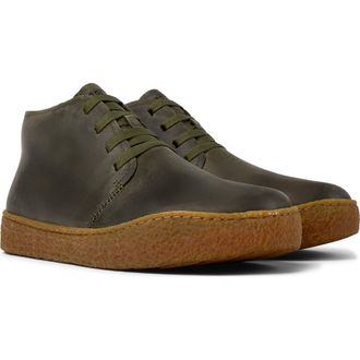 Camper Peu Terreno Leather Desert Boot in Dark Green at Nordstrom, Size 42