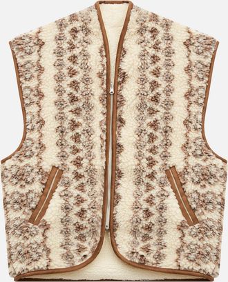 Isabel Marant Womens Maximilia Vest in Ecru Textile - Size Medium