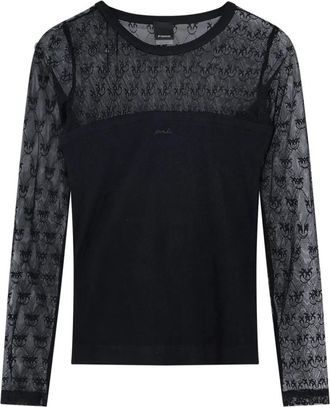 Pinko Long Sleeve Tops - Dames - Longsleeves - Zwart - XS - Tops