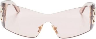 Balenciaga Occhiali da sole con logo - Rosa