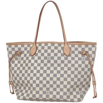 Louis Vuitton White Damier Azur Shoulder Bag Tote Bag (Pre-Owned)