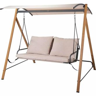 Progarden Balancin Metalico Beige 2 Plazas 194x136x173 Cm