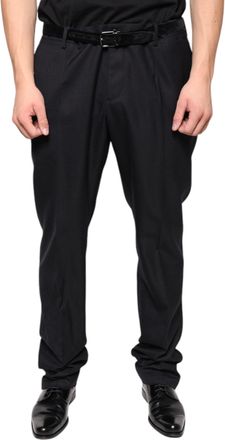 Dolce & Gabbana Mens Black Wool Skinny Dress Formal Pants