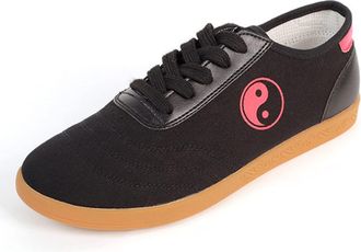 Generic Taekwondo Shoes, Martial Arts Sports Boxing Karate Taichi Lightweight for Kids Women Men Adult(Black,5.5 UK)