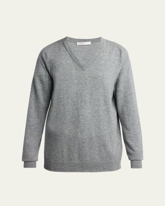 The Row Nian Cashmere V-Neck Sweater