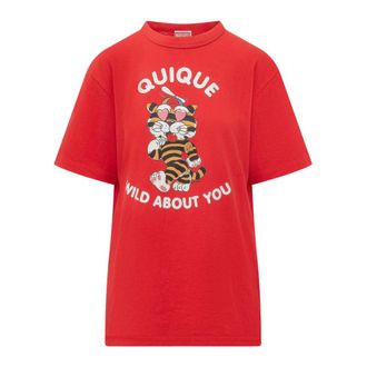 Kenzo T-Shirts, male, Red, Size: XL Cartoon T-shirt