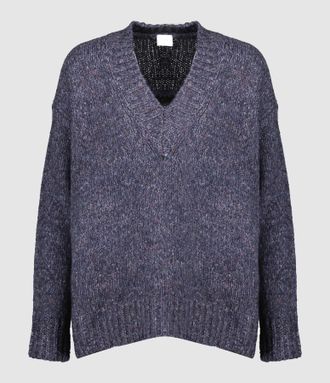 C.T. Plage Pull Col V Navy