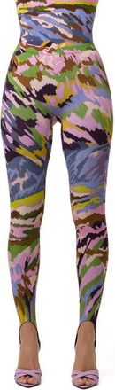 Naked Wardrobe Naked Print Stirrup Leggings in Brush Storm at Nordstrom, Size X-Small