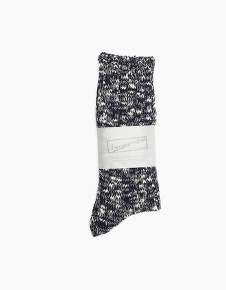 Anonymous Ism Mens Anonymous Ism Classic Slub Crew Mens Navy Socks - Size: 9.5/13/12.5/12/11.5/11/9/16/15.5/15/14.5/14/13.5/10.5/10