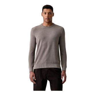 Marc O'Polo Trui met ronde hals - Heren - Truien - Beige - Maat: L Katoen