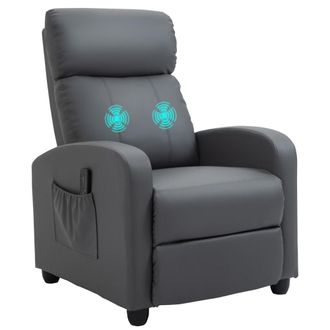 HOMCOM Sill&oacute;n de masaje 68x88x98 cm gris