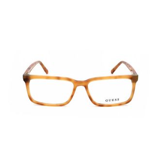 Guess Mens Brown Rectangular Eyeglass Frames GU50068