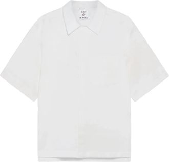 Casablanca Monogram Short Sleeve Shirt - Heren - Korte mouwen Overhemden - Wit - XL - Katoen - Overhemden