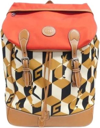Gucci Pre-owned Backpacks, male, Multicolor, Size: ONE SIZE Pre-owned Nylon backpacks