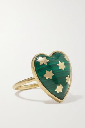 Storrow Anello In Oro 14 Carati Con Malachite Anna