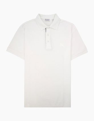 Burberry Mens Burberry EKD Cotton Polo Shirt White - Size: 36