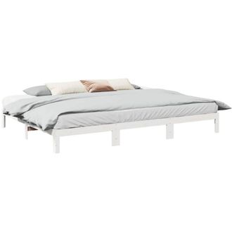 vidaXL Estructura De Cama Familiar Sin Colch&oacute;n Blanco 240x200 Cm Vidaxl