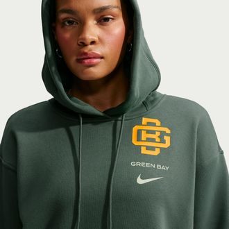 Nike Green Bay Packers Rivalries Collection Phoenix Nike Womens NFL Oversized Pullover Hoodie in Green | 01N533X7T-Y3H