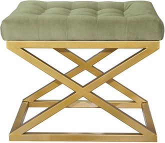 Hanah Home Stylish Pouffe With Metal Frame