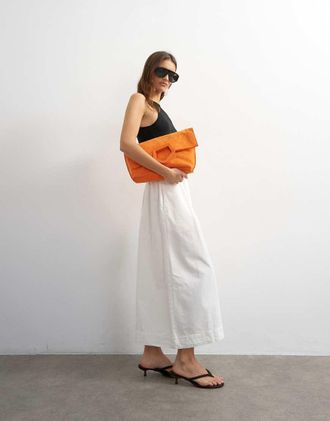 Topshop Pantaloni culotte svasati &eacute;cru-Neutro