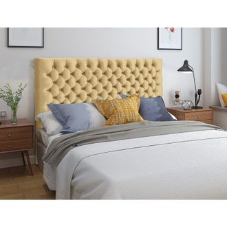 Casa Elba Cream Plush Single 26 inch Strutted Headboard
