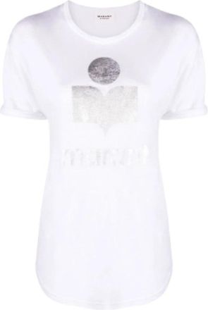 Isabel Marant Accessoires - Dames - T-shirts - Wit - M - Linnen - Tops