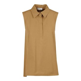 ottod'Ame Shirts, female, Green, Size: 2XS Sleeveless Cotton Top