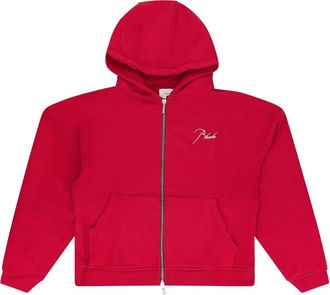 Rhude zip-fastening hoodie - Red