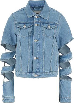 Coperni Spiral Denim Jacket - Dames - Spijkerjassen - Blauw - XS - Denim - Jassen