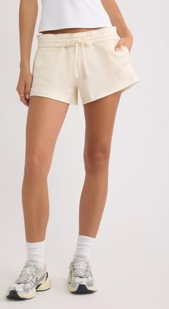 BP. Foldover Fleece Mini Sweat Shorts in Ivory Antique at Nordstrom, Size Xx-Small