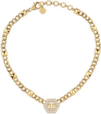 Philipp Plein Collana Hexagon Studs - Oro