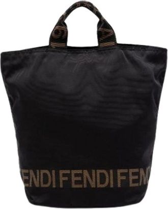 Fendi Pre-owned Nylon Tote - Dames - Vintage Tas - Bruin - ONE Size - Nylon - Vintage