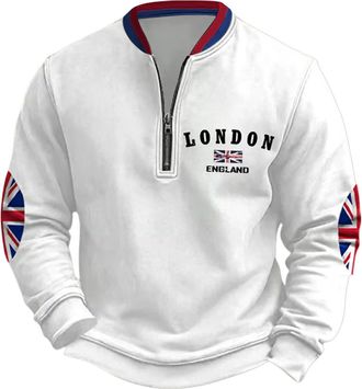 Generic Union Jack Polo Shirt for Men British Flag Bunting Ve Day Polo Shirts England Rugby Cricket Shirts Funny Golf Summer Plus Size Short Sleeve Collared S