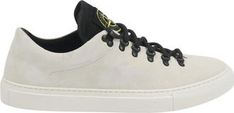 Stone Island Suede Leren Vetersneaker - Heren - Sneakers - Beige - 40 EU - Leer - Schoenen
