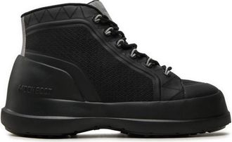 Moon Boot Luna Trek Mid Nylon Boots - Heren - Veterlaarzen - Zwart - 42 EU - Nylon - Schoenen