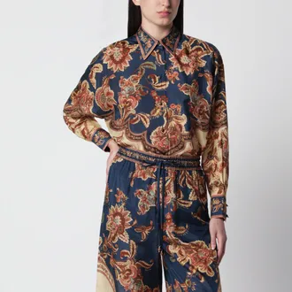 Zimmermann Camicia Aster Relaxed navy Jacobean