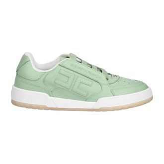 Elisabetta Franchi Schoenen, Dames, Groen, 38 EU, Leer, Sneakers