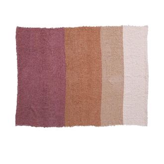Creative Co-op Woven Cotton Throw With Stripes In Pink