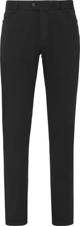 Philipp Plein Broeken, Heren, Zwart, 3Xl, Katoen, Cotton Long Broeken Chinos fit Iconic Plein