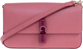Furla Iride Schoudertas S - Dames - Schoudertassen - Roze - ONE Size - Leer - Tassen