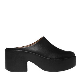 FitFlop FitFlop Womens Platfforms Leather Heeled Mules in All