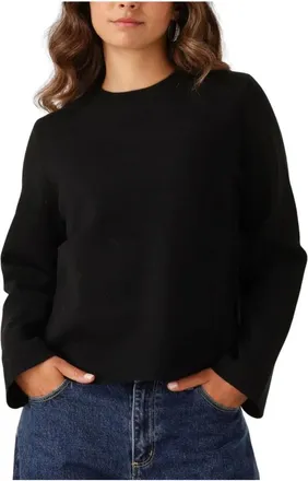 Object Object, Truien & Vesten, Dames, Zwart, M, Polyester, Reynard O-Neck Pullover