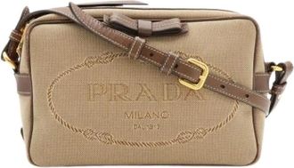 Prada Borsa Pochette Vintage in Tela Pre-owned - - Pre-owned - Donna - Beige - ONE SIZE