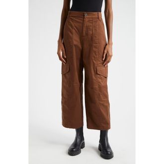 ATM Anthony Thomas Melillo Stretch Cotton Twill Cargo Pants in Pecan Brown at Nordstrom Rack, Size 0