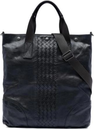 Bottega Veneta Pre-owned Geweven leren tas - Dames - Vintage Shopper - Zwart - ONE Size - Leer - Vintage