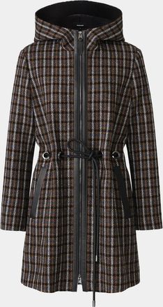 Mackage Blithe-STP Wool and Leather Belted Coat