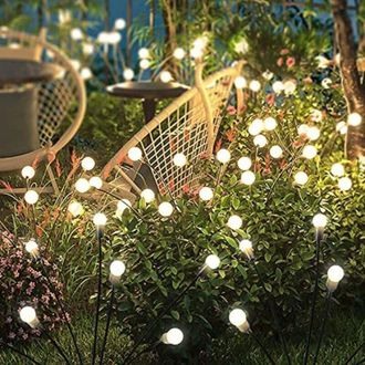 OEM Juego De 4 Luces Solares Para Exteriores, Luci&eacute;rnagas Solares Con 10 Led, Luces Solares Para Jard&iacute;n Con Clasificaci&oacute;n De Impermeabilidad Ip65, Luces S
